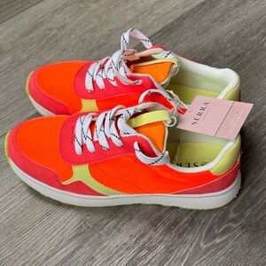 Serra Neon Orange & Pink Sneakers with Lime Accents NWT